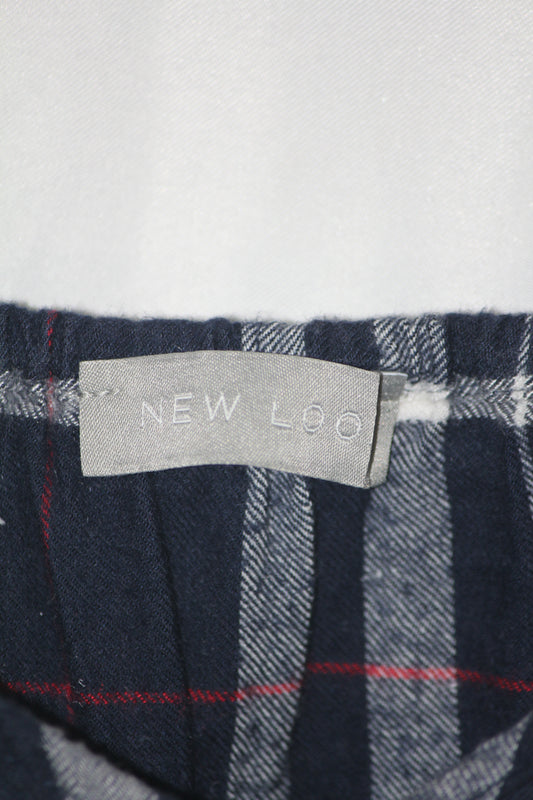 New Look Navy Blue Checkered Tank Top - Small