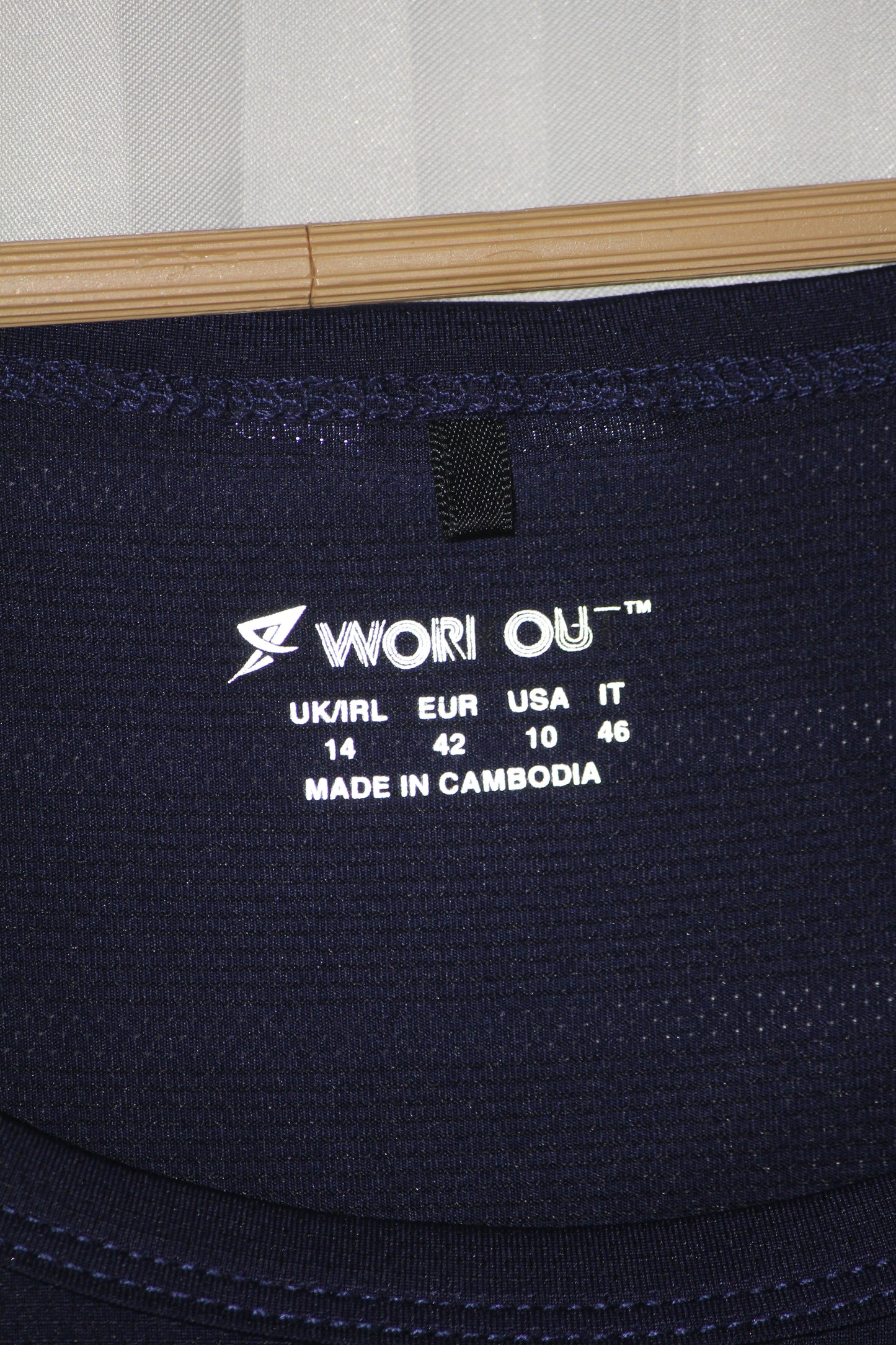 Work Out Navy Blue Polyester Tank Top – Medium (Sporty Style)