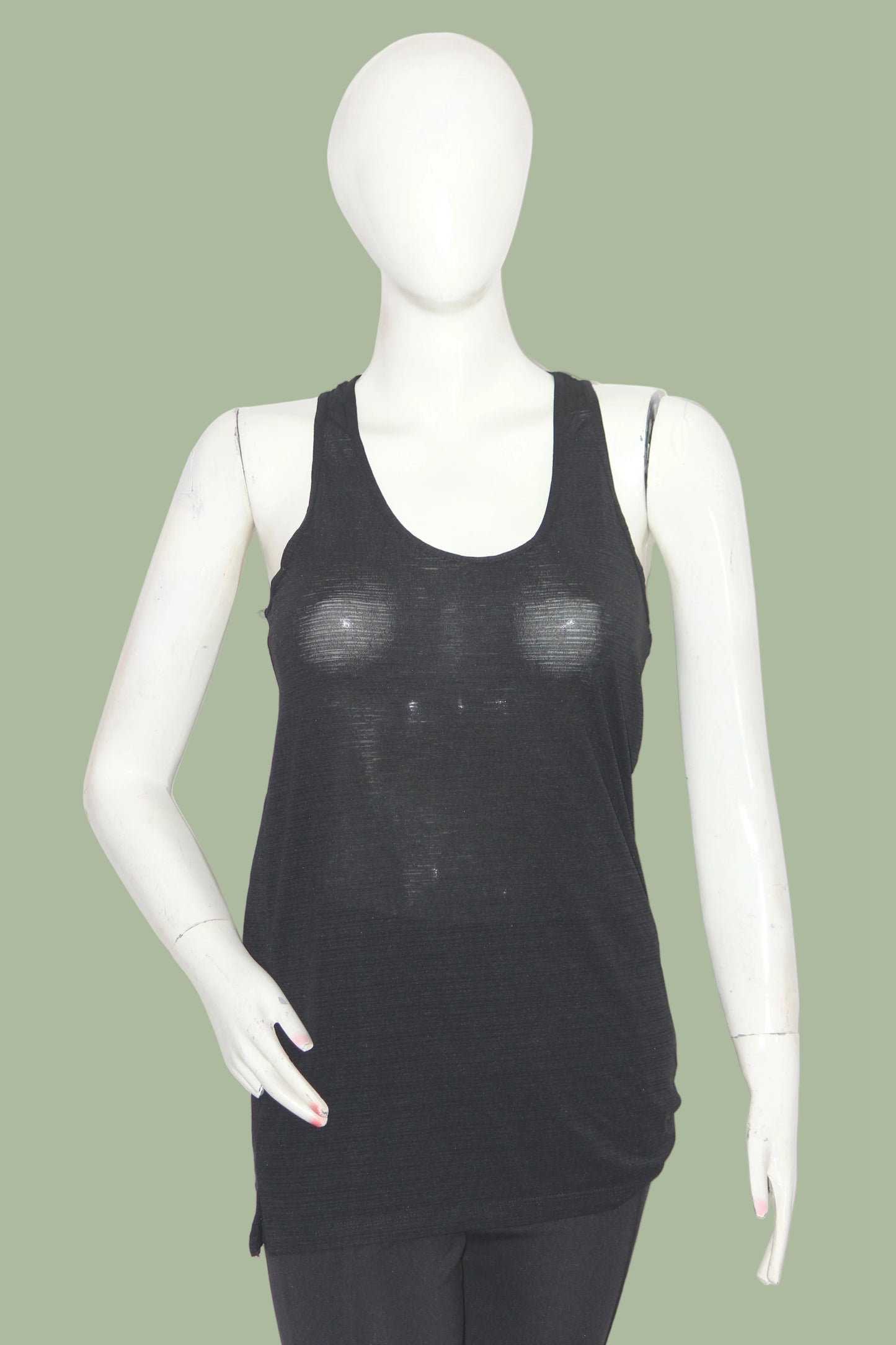 Work Out Black Polyester Tank Top – Small (Active Fit)