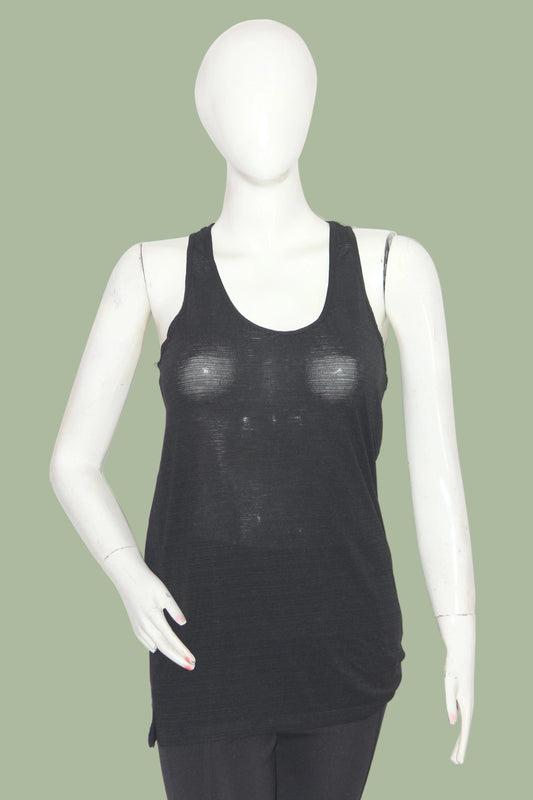 Work Out Black Polyester Tank Top – Small (Active Fit)