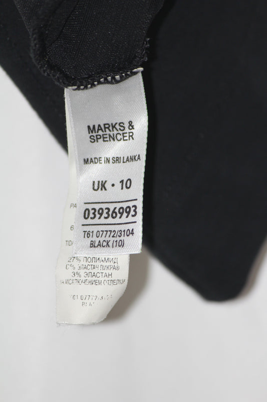 M&S Black Cotton Tank Top – Small (Everyday Essential)