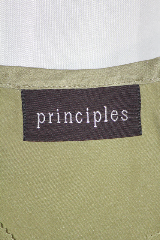 Principle Green Embroidered Tank Top – Large (Elegant Summer Style)