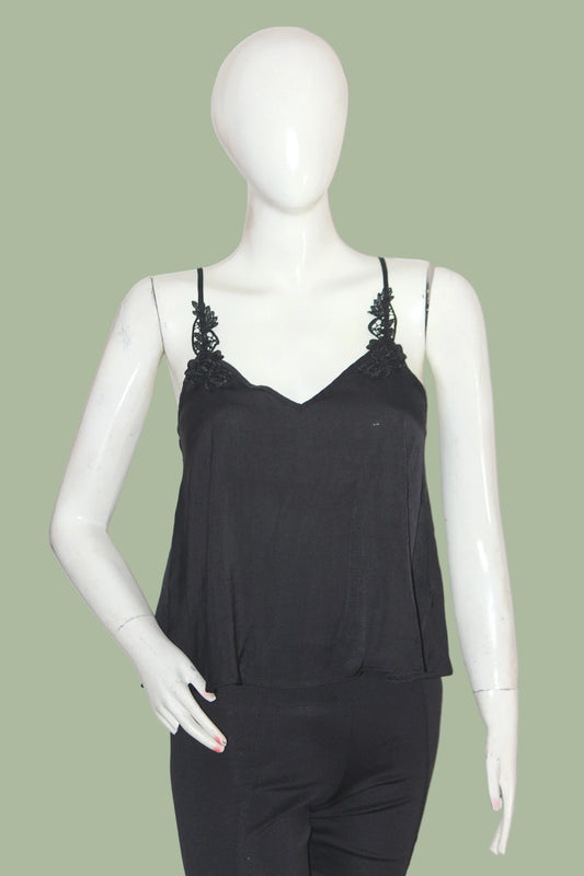Secret Possessions Black Polyester Tank Top – Small (Daily Essential)