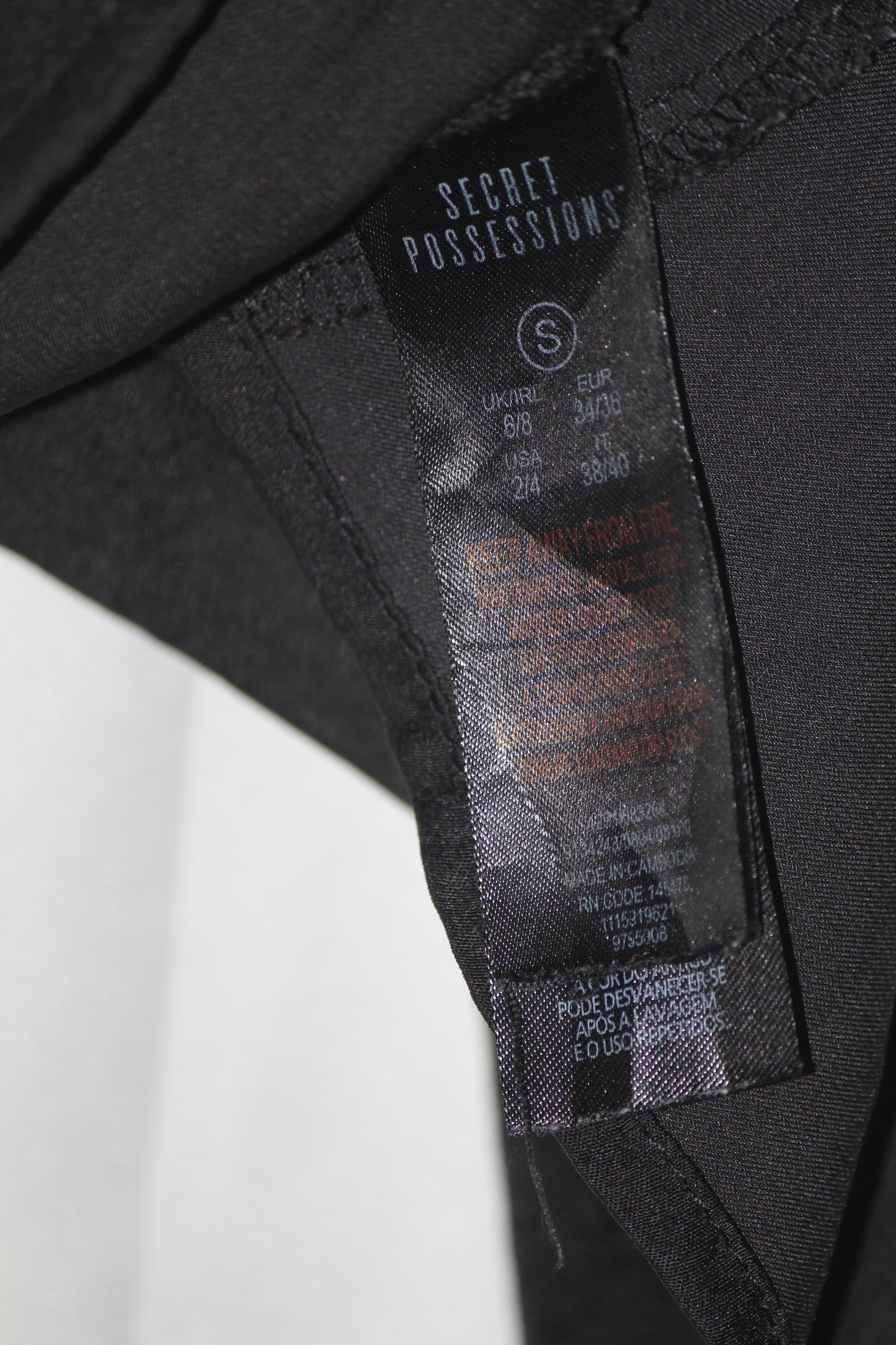 Secret Possessions Black Polyester Tank Top – Small (Daily Essential)