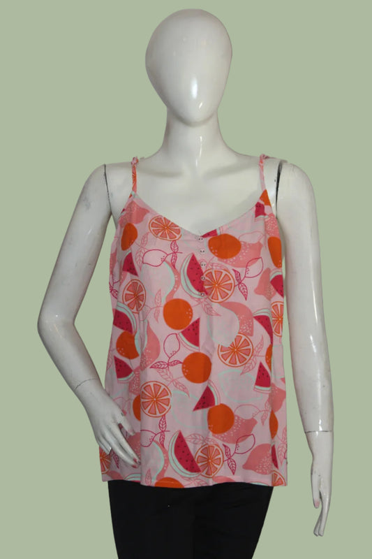 Time to Dream Pink Floral Tank Top – Large (Fun & Vibrant)
