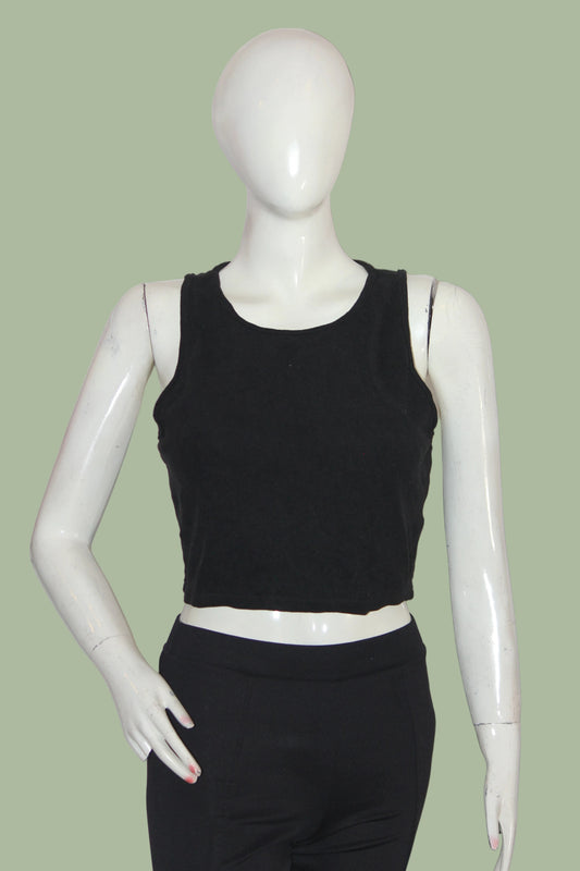 Thriftyfy Black Tank Top – Medium (Everyday Basic)