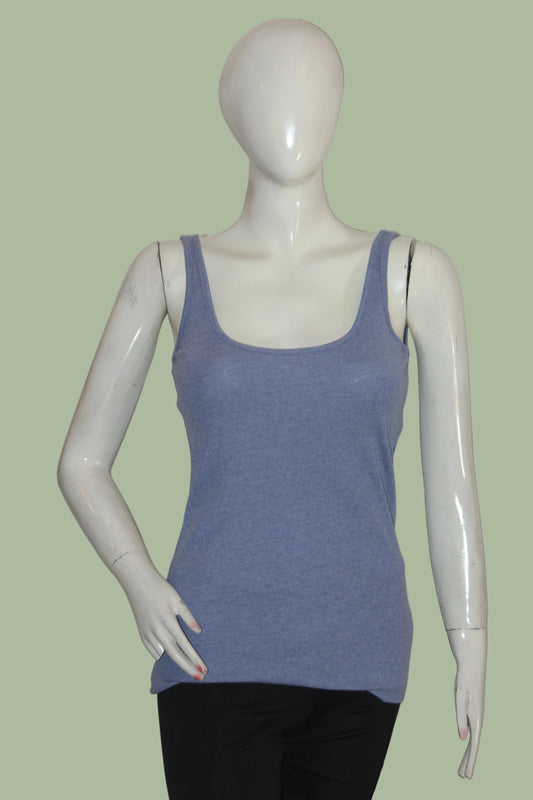 F&F Sky Blue Cotton Tank Top – Medium (Light & Breezy)