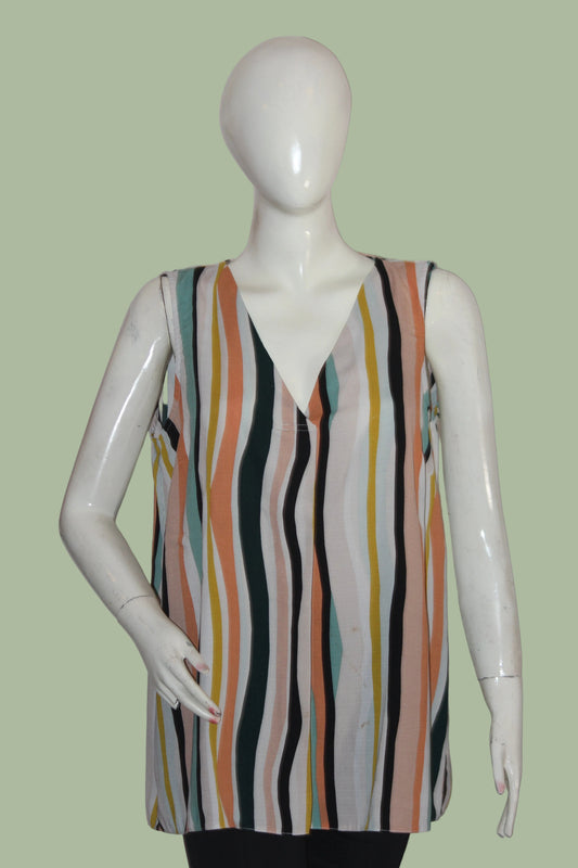 George Multi-Color Striped Tank Top for Women – Small