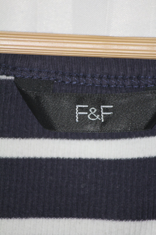 F&F Black Stripe Tank Top – Large (Classic Comfort)
