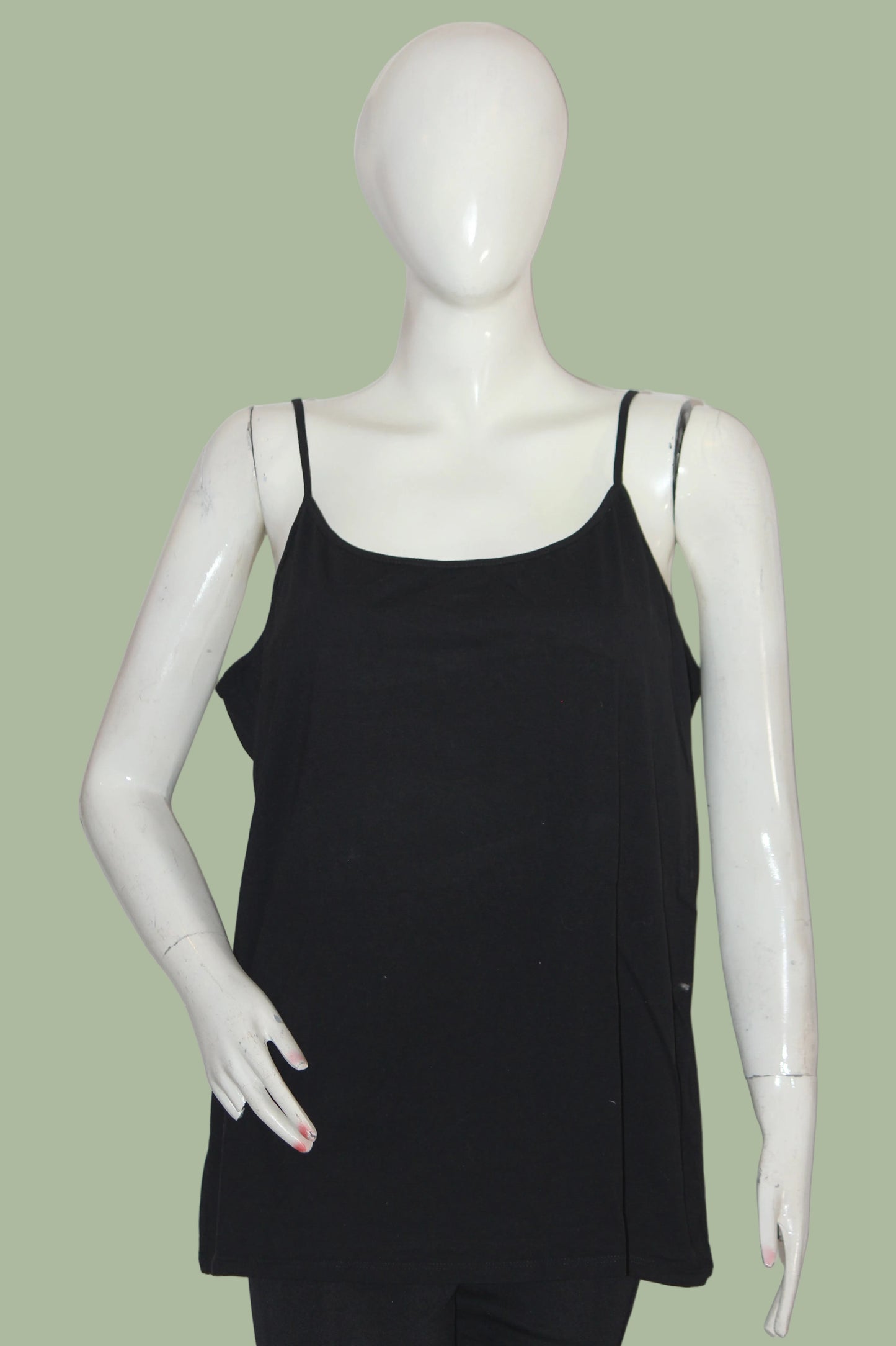 Primark Black Cotton Tank Top – XXL (Comfort Fit)