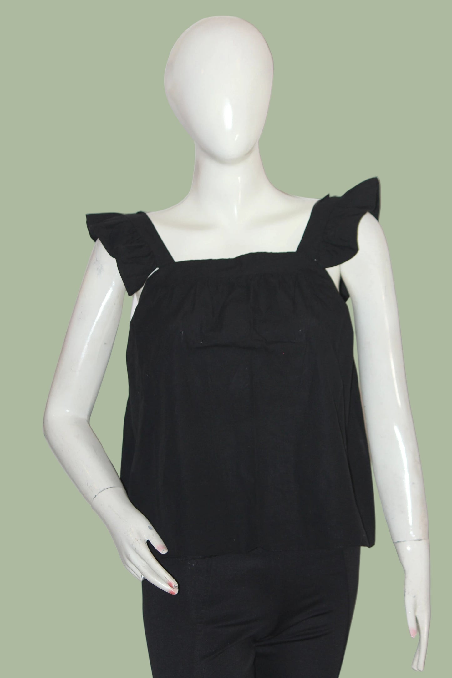 New Look Black Cotton Tank Top – Small (Casual Essential)