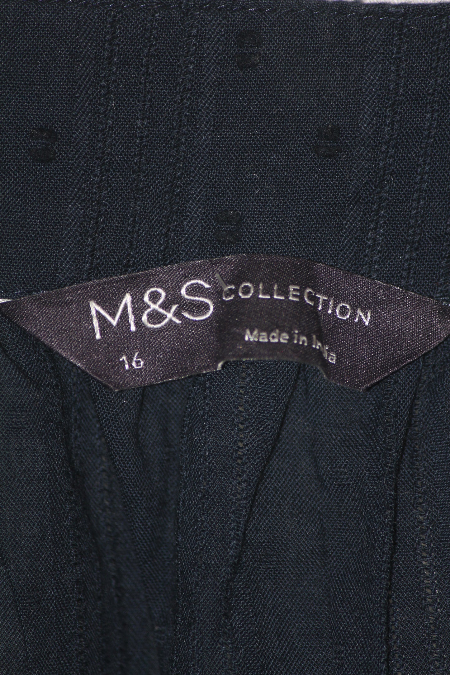 M&S Black Cotton Tank Top – Large (Everyday Basic)