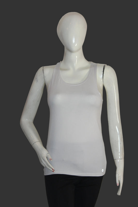 Good Move White Polyester Tank Top – Small (Casual Essential)