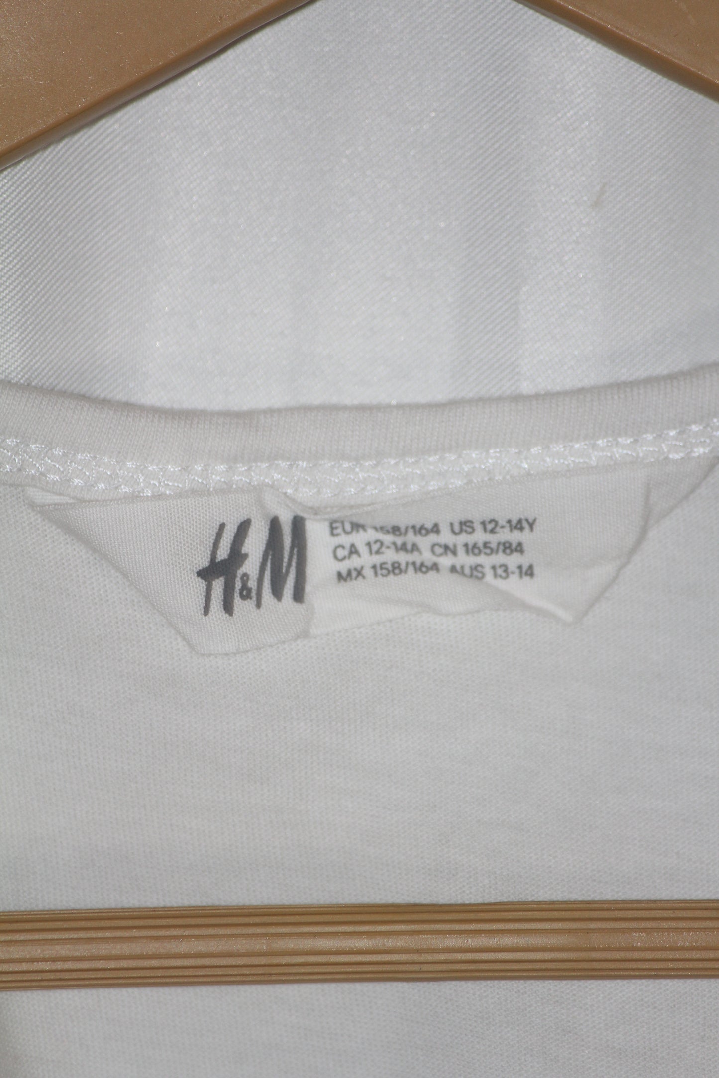 H&M White Orange Floral Tank Top – Medium (Bright & Stylish)