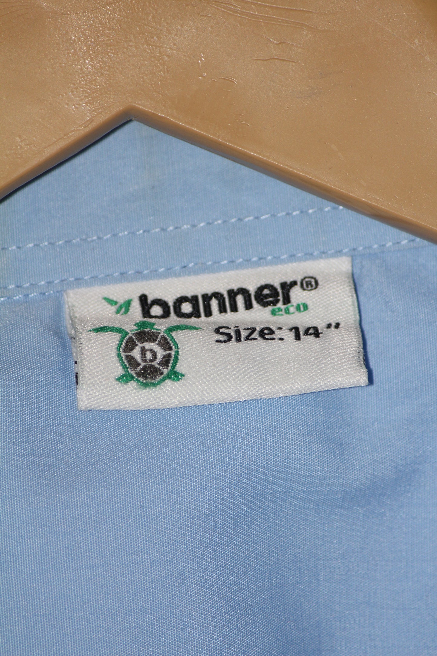 Banner® Sky Blue Polyester Blend Shirt – Medium (Men)