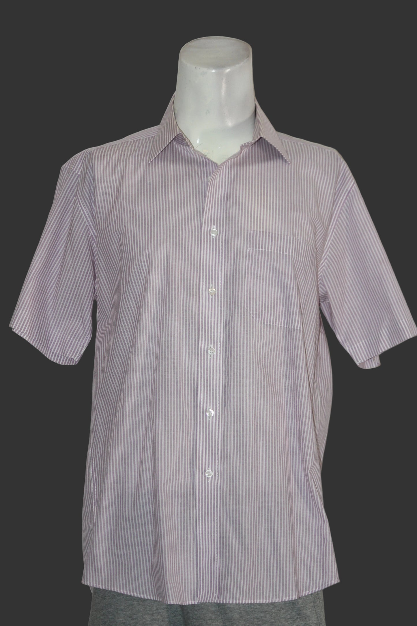 M&S Pink Stripe Half Sleeve Shirt – Large