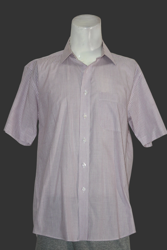 M&S Pink Stripe Half Sleeve Shirt – Large