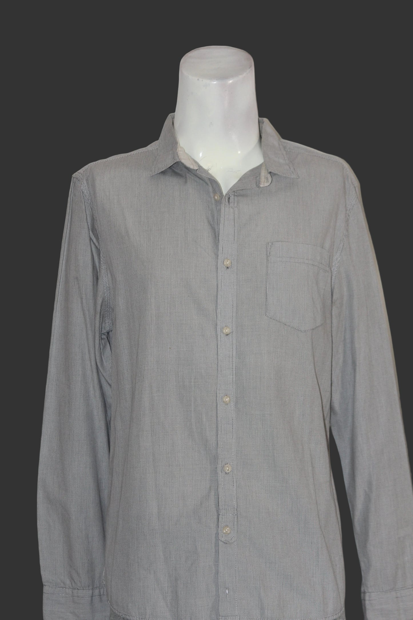 River Island Grey Cotton Shirt – Large (Men)