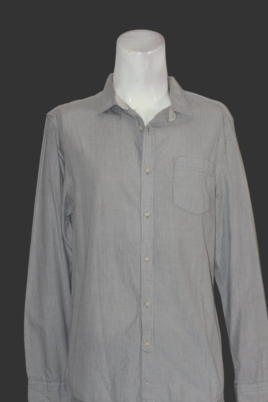 River Island Grey Cotton Shirt – Large (Men)