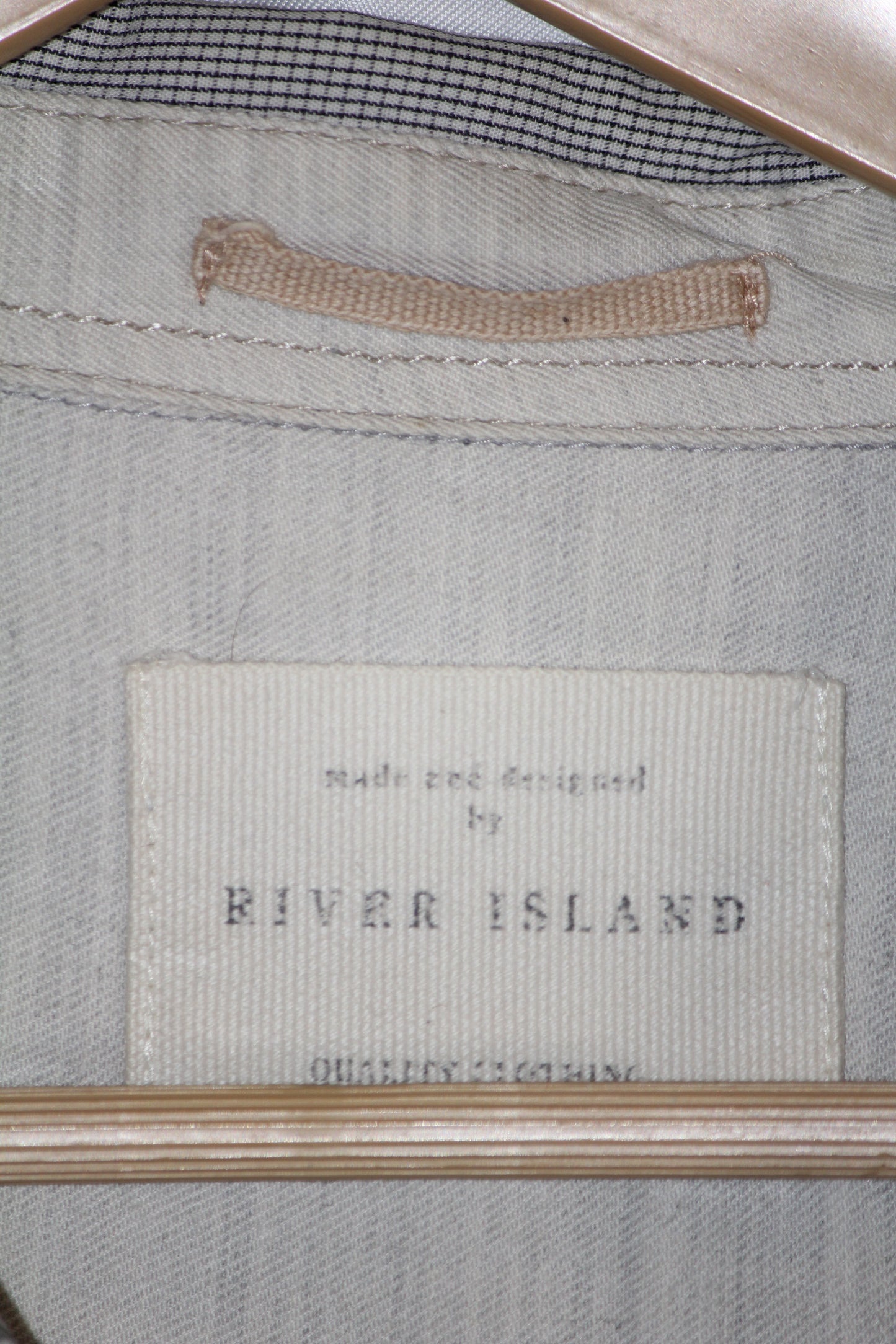 River Island Grey Cotton Shirt – Large (Men)