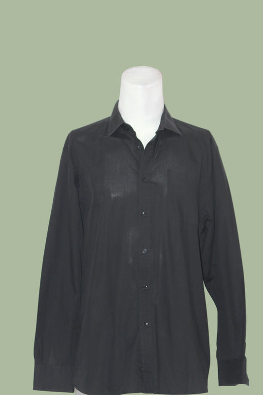 Cedar Wood State Black Polyester Shirt – Medium (Men)