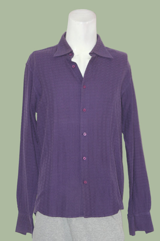 Shine Purple Cotton Shirt – XL (Men)