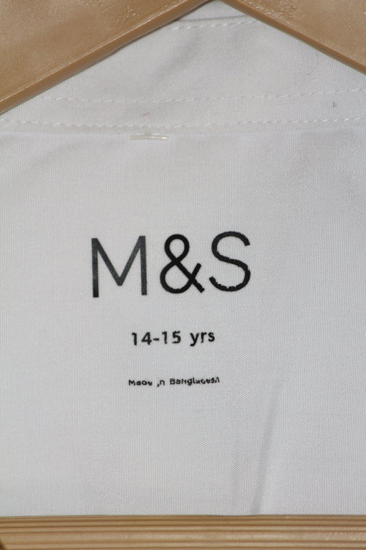 M&S White Half Sleeve Shirt – Small (Men)