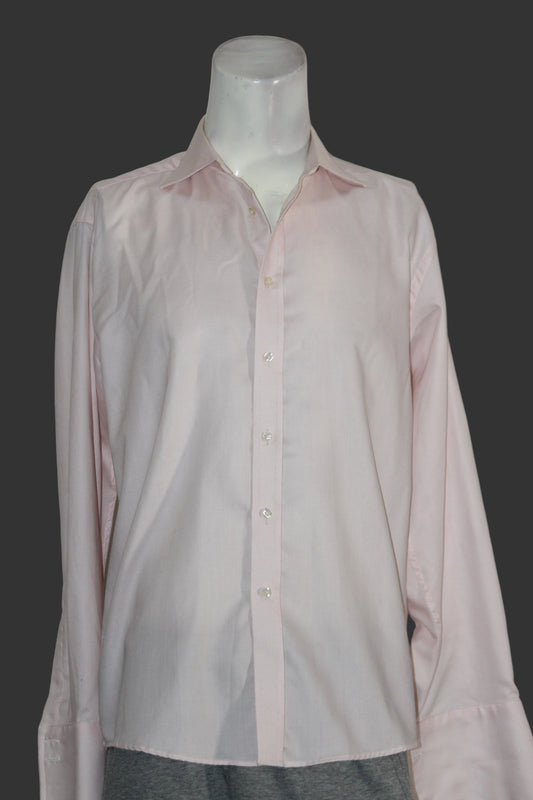 M&S Pink Cotton Shirt – Large (Men)