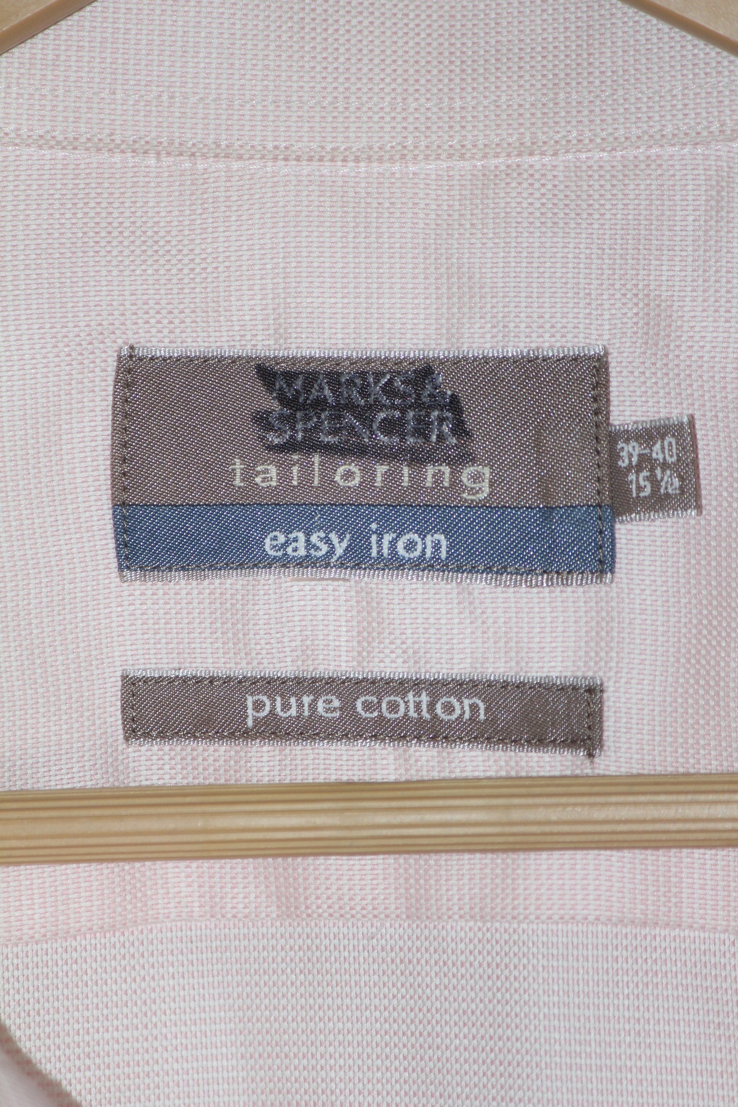 M&S Pink Cotton Shirt – Large (Men)