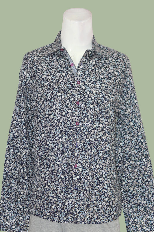 Jeff Banks Black & White Floral Shirt – Large