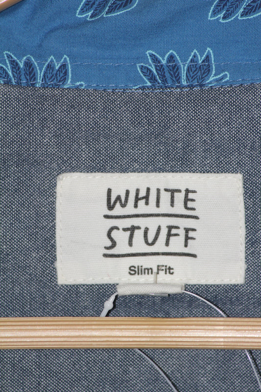 White Stuff Blue Floral Cotton Shirt – XL