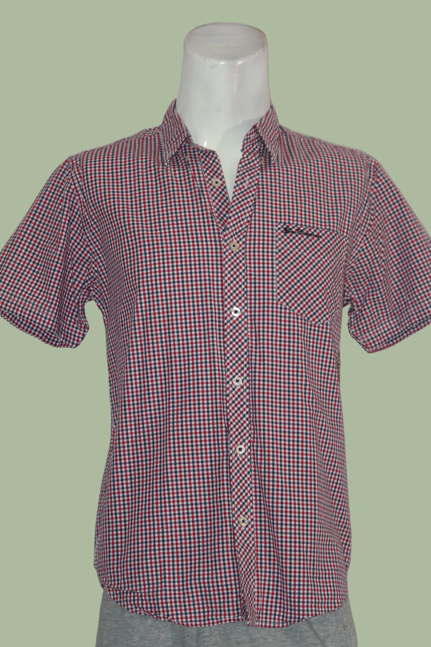 Ben Sherman Half Sleeve Shirt – Maroon