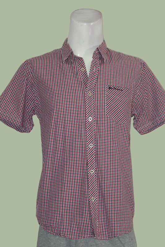 Ben Sherman Half Sleeve Shirt – Maroon