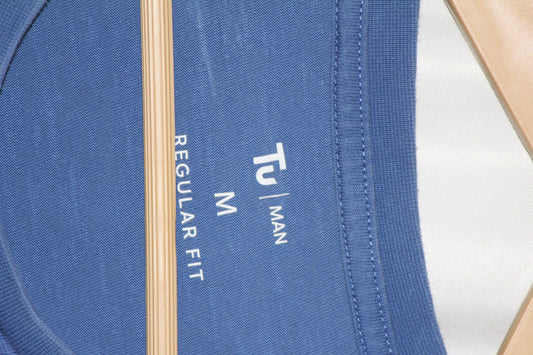 Tu Blue Simple T-Shirt