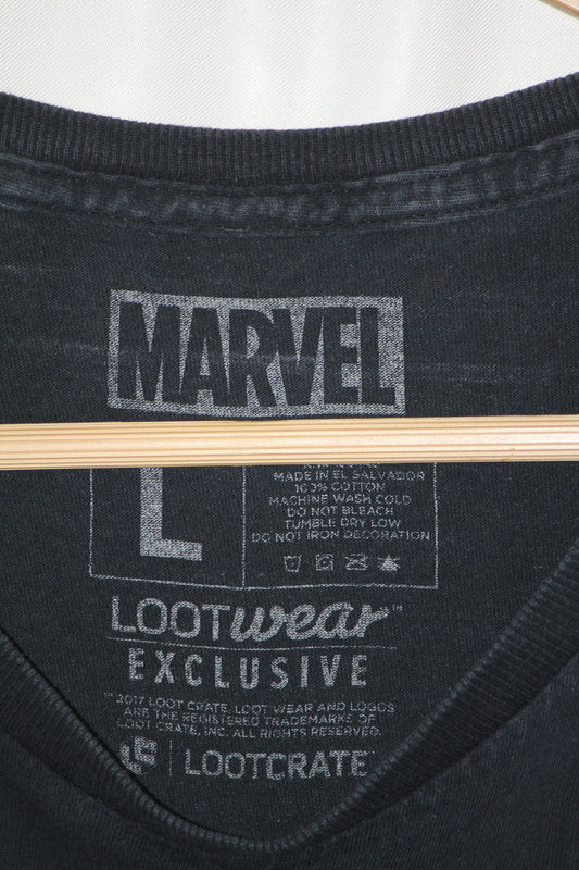 Marvel Black Printed T-Shirt