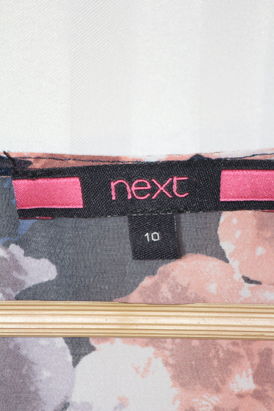 Next Small Blue/Pink/Grey Floral Polyester Blouse