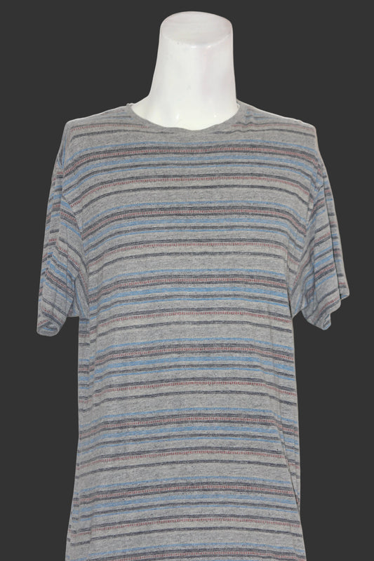 Cargo Bay Grey Striped T-Shirt