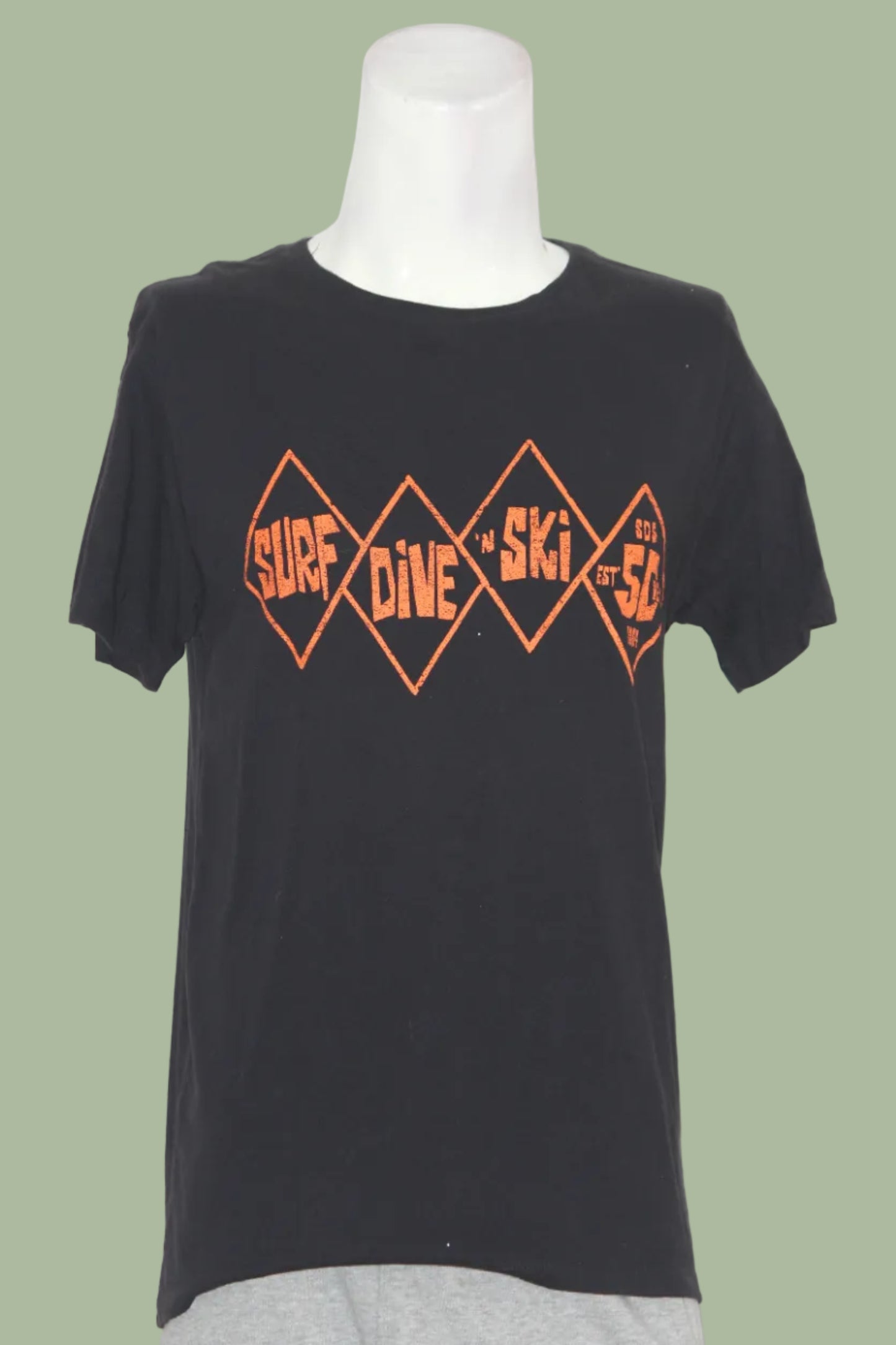 Surf Dive Ski Black Printed T-Shirt