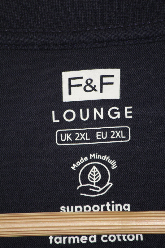 F&F Navy Printed XXL T-Shirt