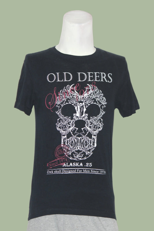 OWK Black Printed T-Shirt