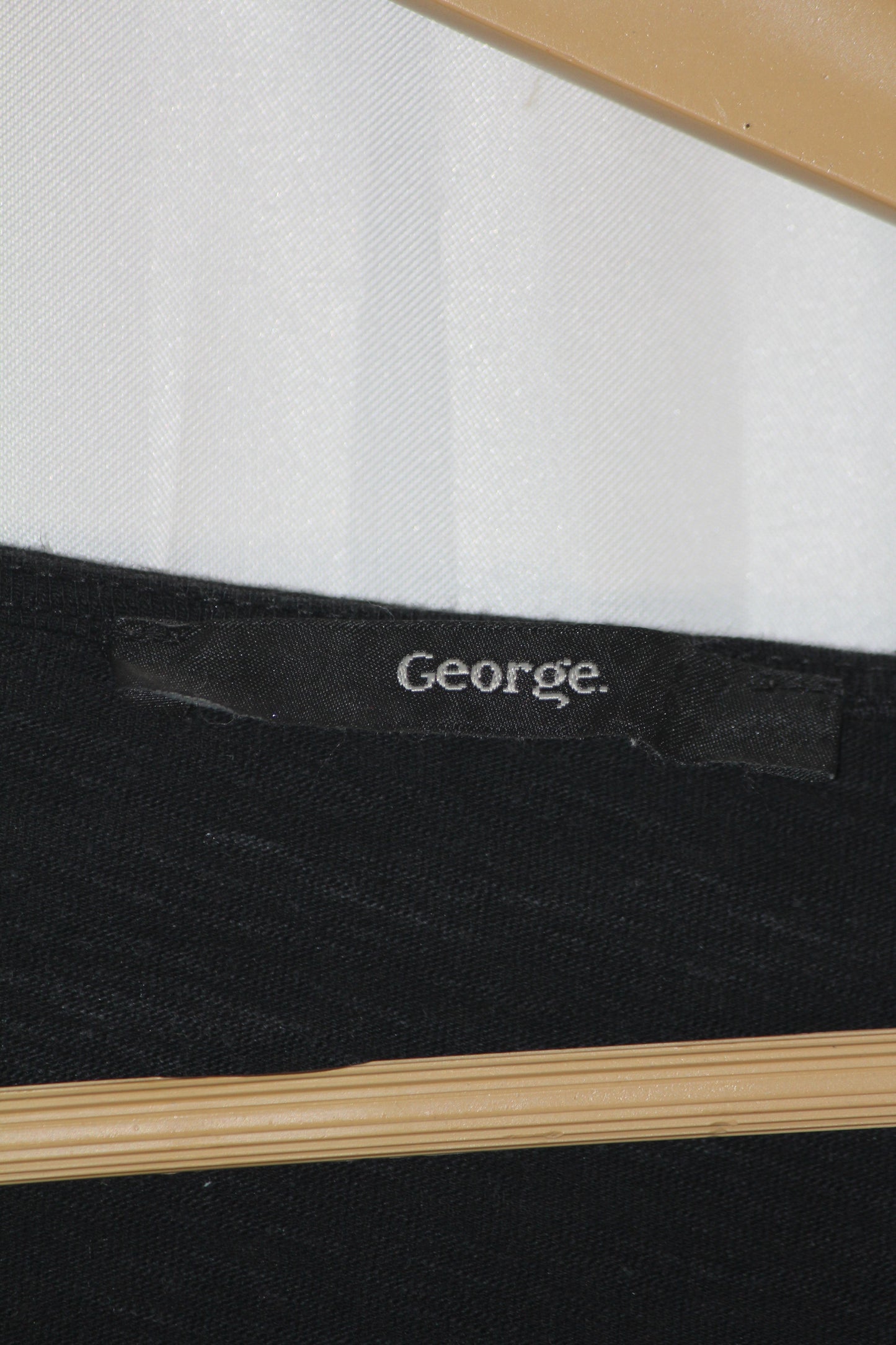 Black T Shirt with Black Knitted Work  by George
