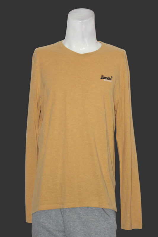 SuperDry Yellow Full Sleeves T-Shirt – 2XL