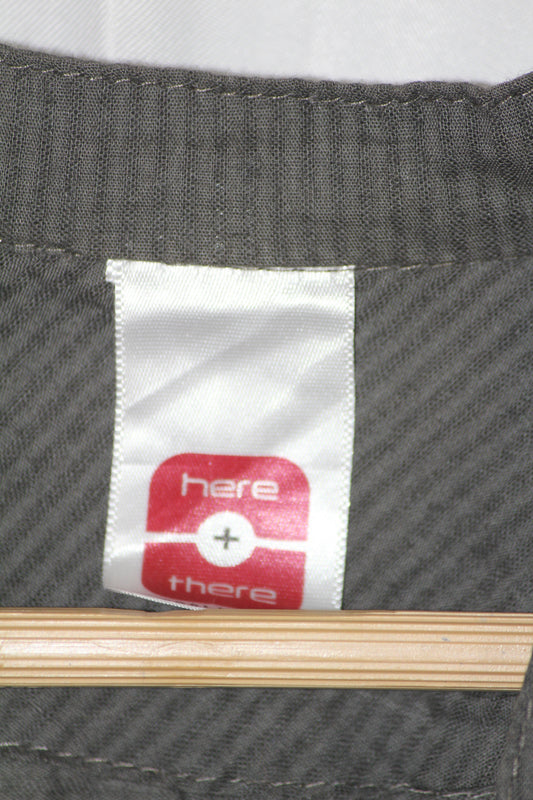 Here + There Brown & Black Stripes Blouse