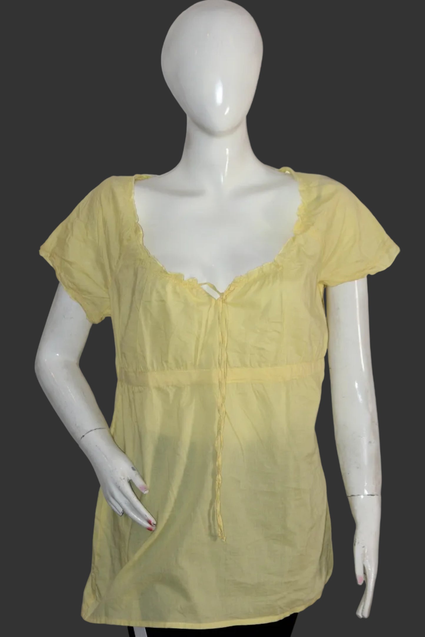 Yellow Sleeveless Cotton Blouse – Esprit