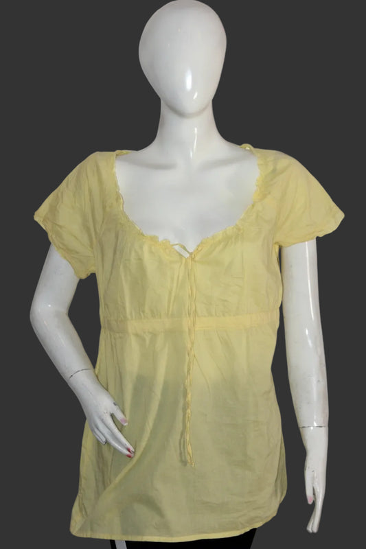 Yellow Sleeveless Cotton Blouse – Esprit