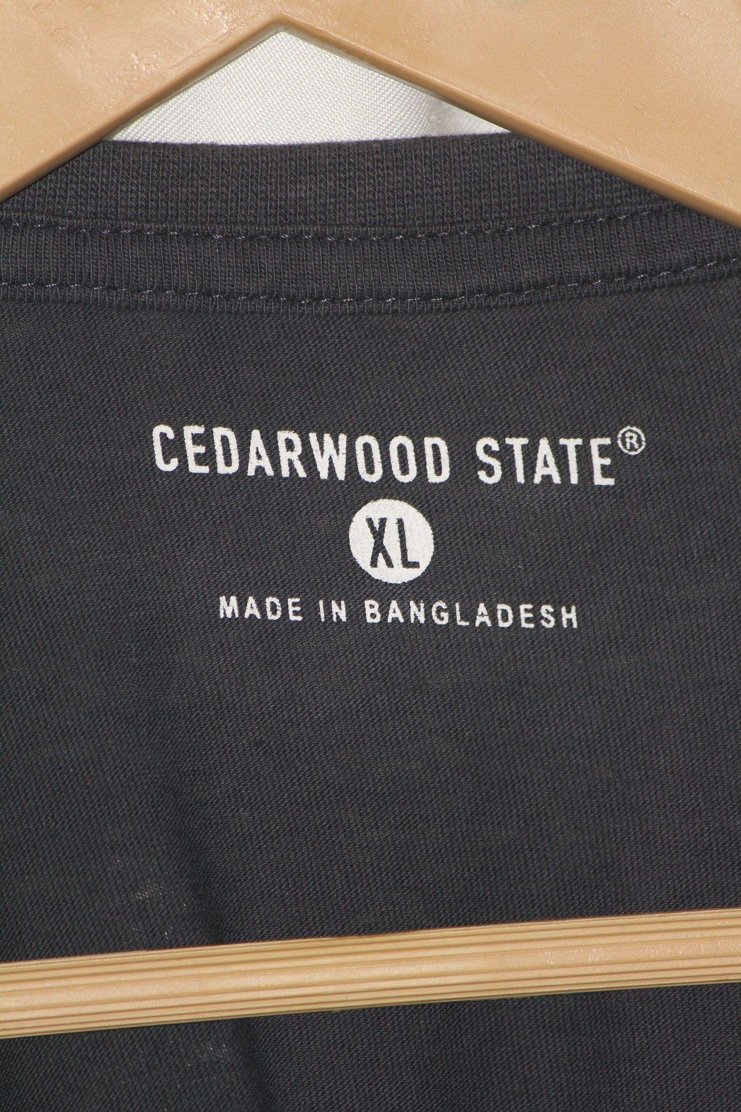 Cedarwood State Black T-Shirt – XL