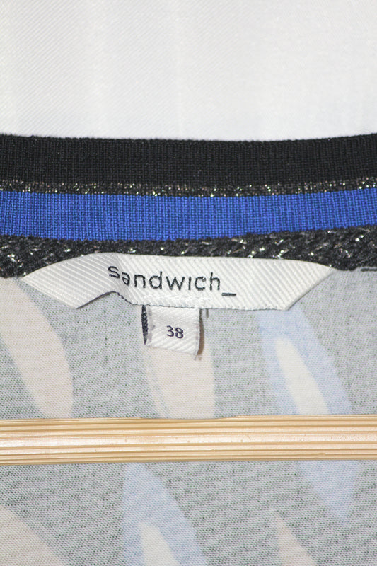 Sandwich Medium Black Viscose Blouse with Lace
