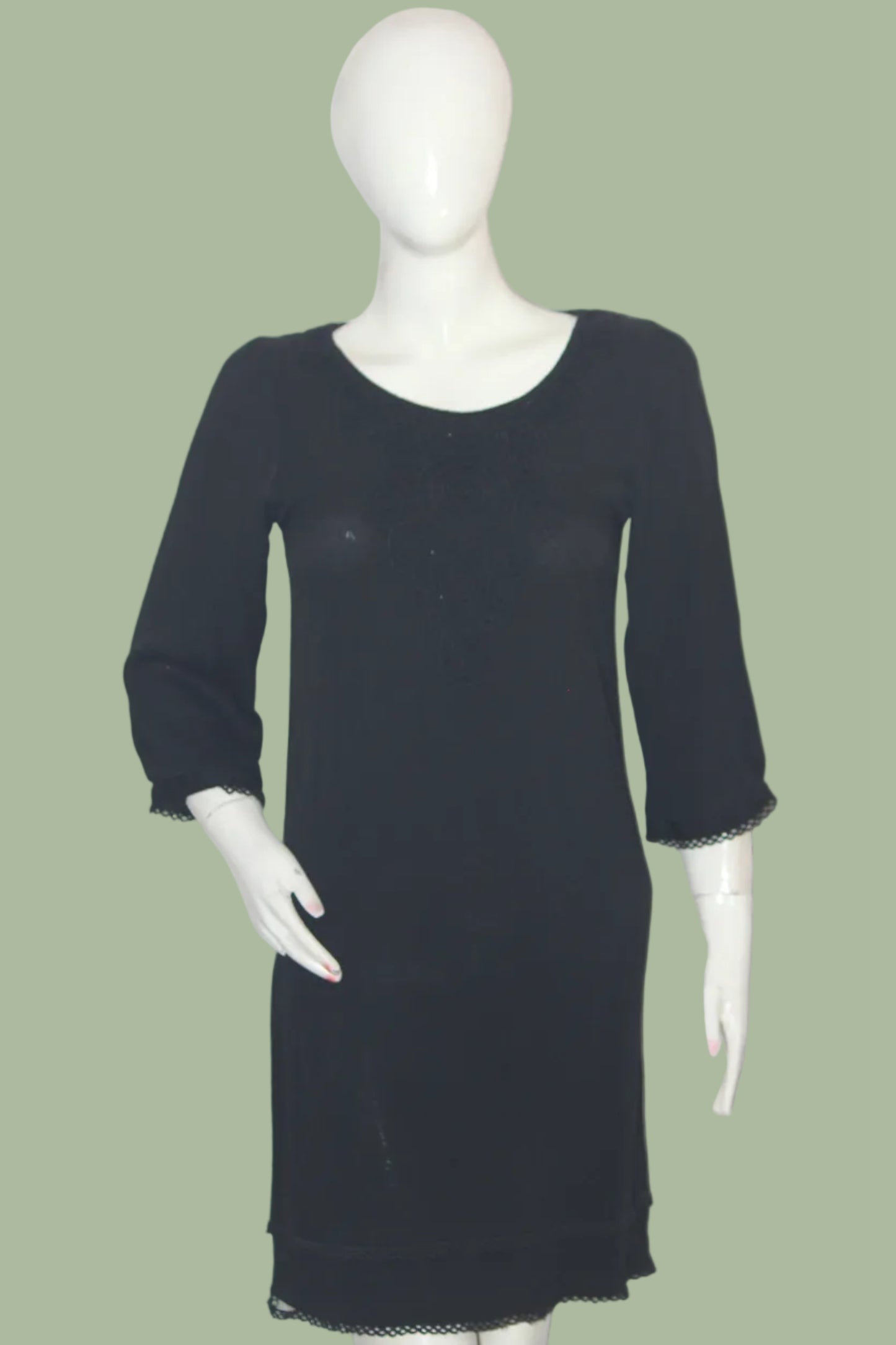 Atmosphere Indian Style Black Embroidered Blouse