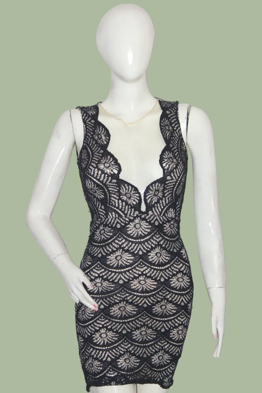Missguided Black Bodycon Dress - Medium