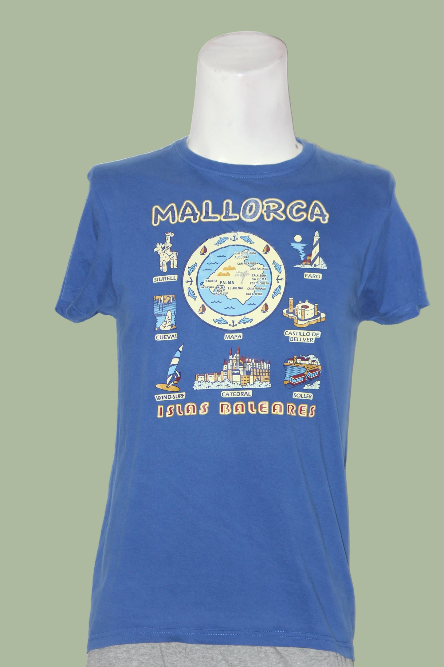 Roly Blue Printed T-Shirt
